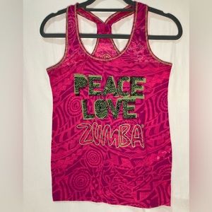 Zumba Fitness Top (Pink Burnout)